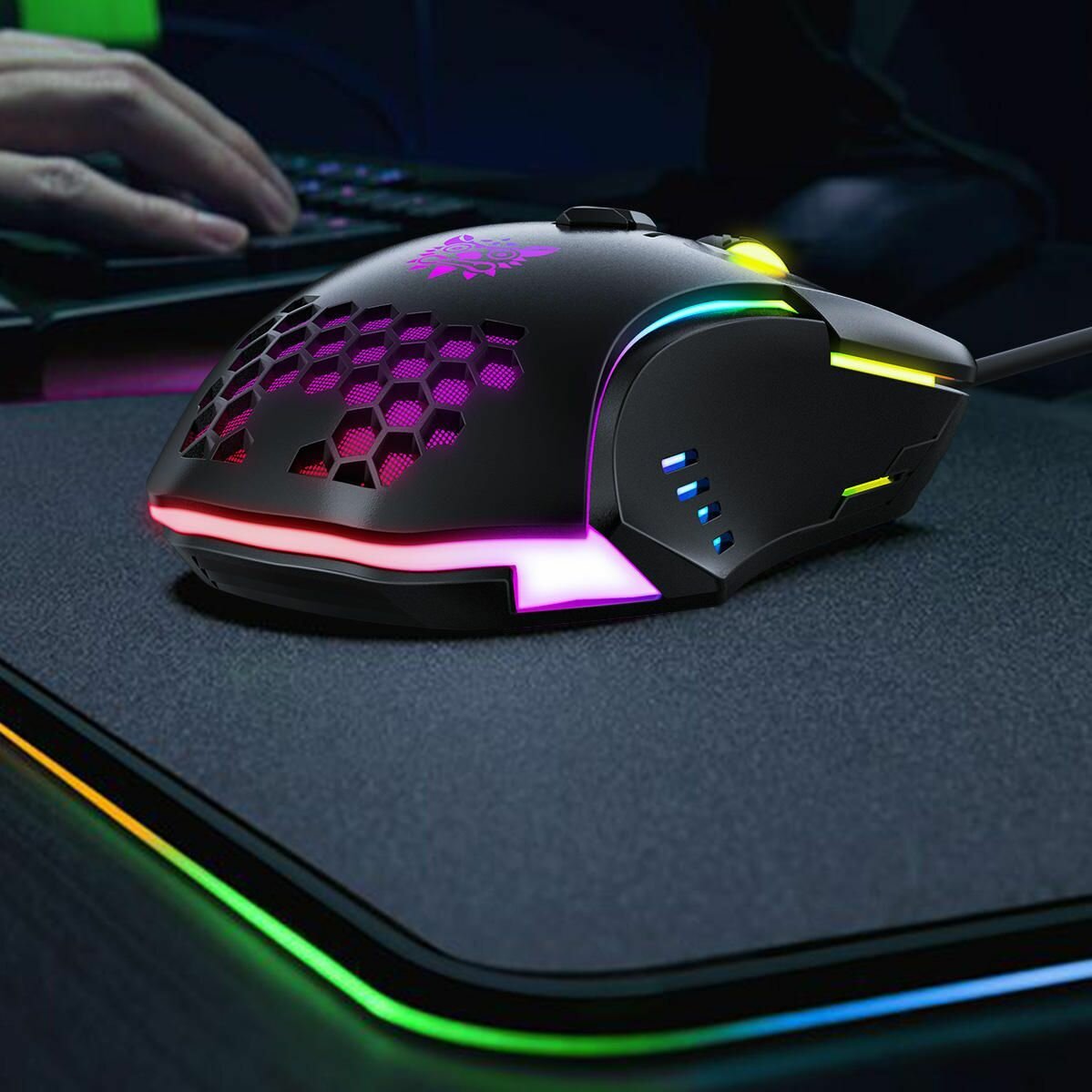 Игровая мышь для компьютера ONIKUMA CW902 Black Eclipse с RGB подсветкой — фото 9