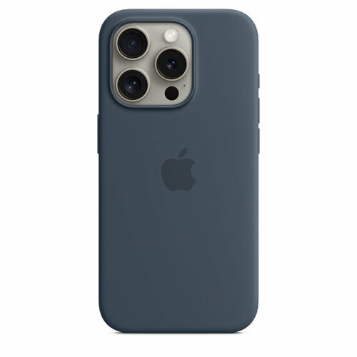 Чехол 15 Pro Silicone Case Storm Blue c silicone case iphone 15 pro storm blue