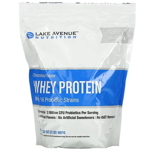 Протеин LAN - Lake Avenue Nutrition Whey Protein Plus 16 Probiotic Strains - Сывороточный протеин + пробиотики - 907 грамм(шоколад)