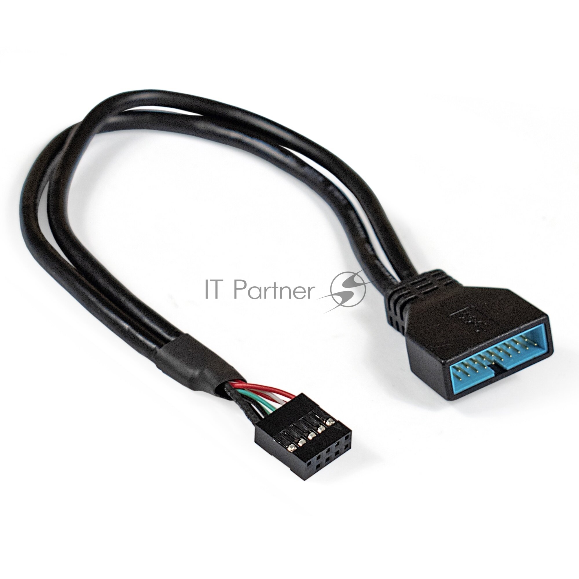 Кабель-переходник USB 2.0-USB 3.0 Exegate EX-CC-U3U2-0.3 (9pin(F)/19pin(M), 0,3м)