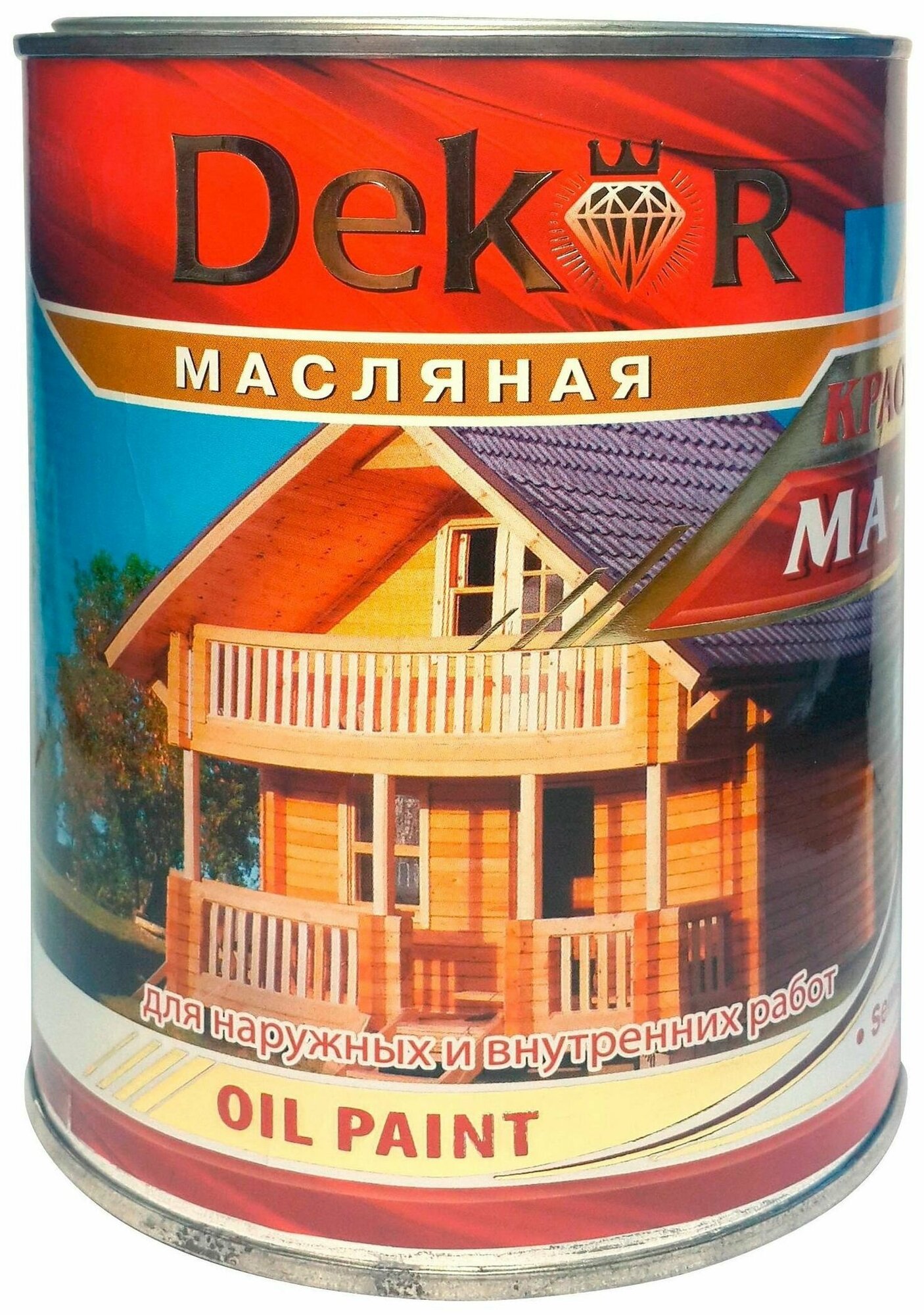 Краска Dekor МА-15 полуглянцевая голубая 0,8 кг