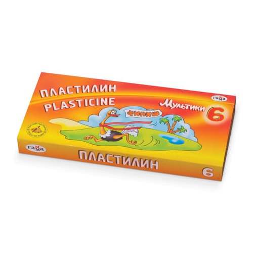 Классический Пластилин классический гамма Мультики, 6 цветов, 120 г, со стеком, картонная упаковка, 280015/281015, 280015,281015 гамма пластилин 6 цветов 120 г гамма мультики со стеком