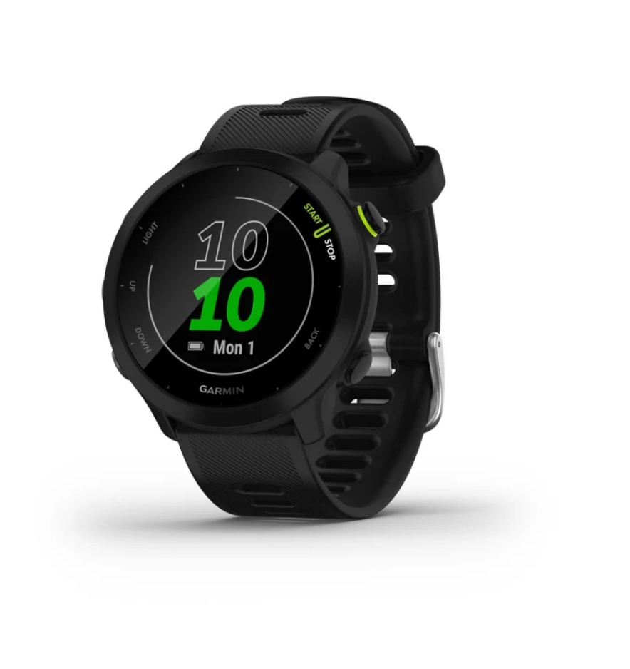 Смарт часы для бега Garmin Forerunner 55 черные. ширина ремешка 20 мм