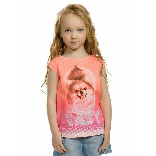 фото Майка pelican, размер 3(рост98), оранжевый