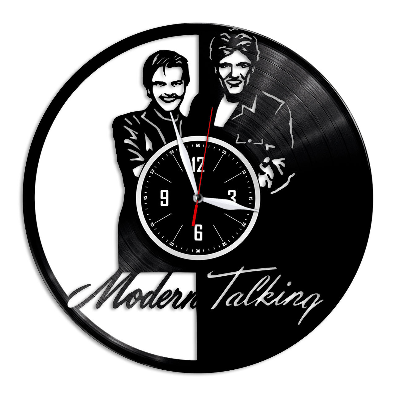 Modern Talking - настенные часы из виниловой пластинки, диаметр 30 см