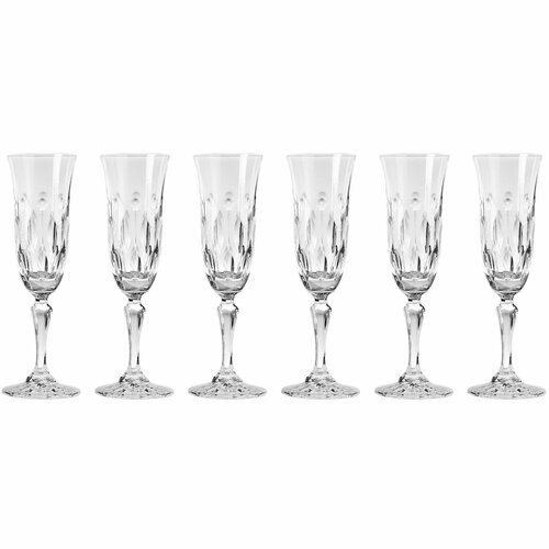 6 бокалов для шампанского Cristal de Paris Barcelone Champagne Flute 200 мл (арт. 14178/7)