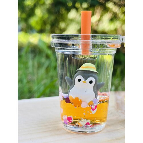 Брелок, белый, оранжевый