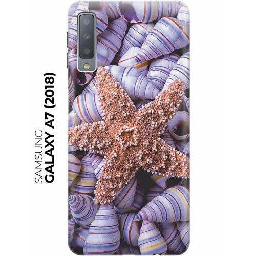 RE: PAЧехол - накладка ArtColor для Samsung Galaxy A7 (2018) с принтом Сиреневые ракушки пластиковый чехол хобби рыбалка 6 на samsung galaxy a7 2018 самсунг галакси а7 2018