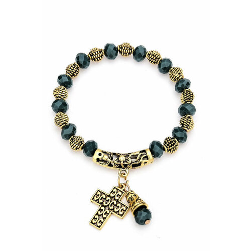 фото Браслет, размер 17 см, зеленый kokette