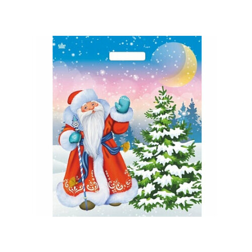 Пакет ПЭ с вырубной ручкой 38х456см 60 Привет от Мороза НГ глянцевый Тико 140₽