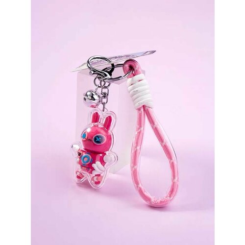 Брелок, розовый, белый