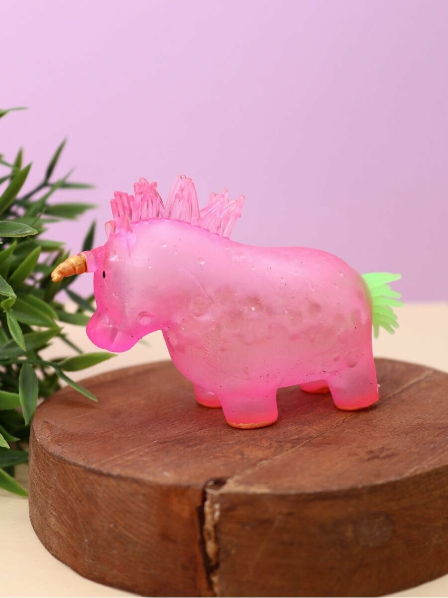 Игрушка антистресс, мялка Colorful unicorn squishy purple