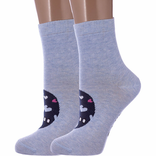 фото Носки conte 2 пары, размер 24, голубой