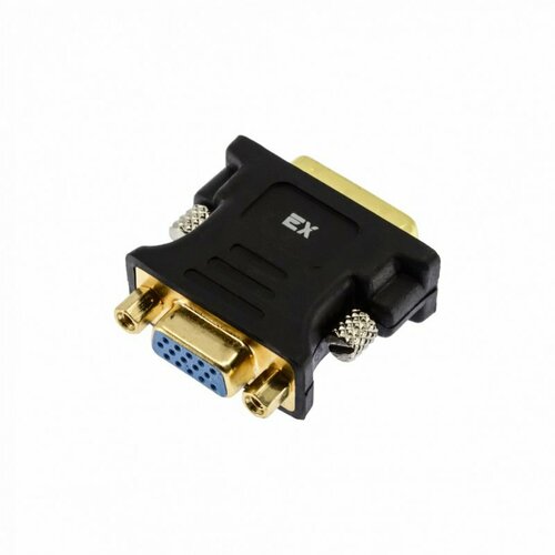 Переходник (адаптер) DVI-A-VGA, черный переходник адаптер apple micro dvi svideo composite mb202g a белый