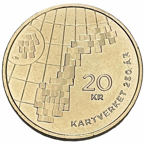 Норвегия 20 крон 2023 г. (250 лет государственной службе картографии и кадастра Норвегии) норвегия 25 крон kroner 1970 25 лет освобождению норвегии