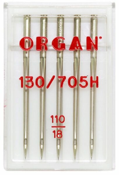 Иглы для швейной машины ORGAN универсальные, №110, 5шт, 1шт