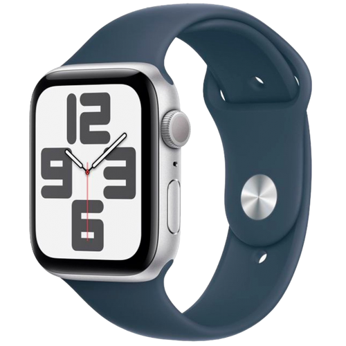 Apple Watch Series SE 2023 44mm Silver Aluminum Case with Storm Blue Sport Band 3279000₽
