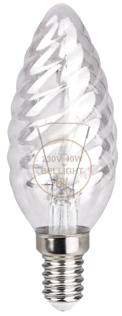 Лампа накаливания Belsvet свеча витая E14 40 Вт свет тёплый белый