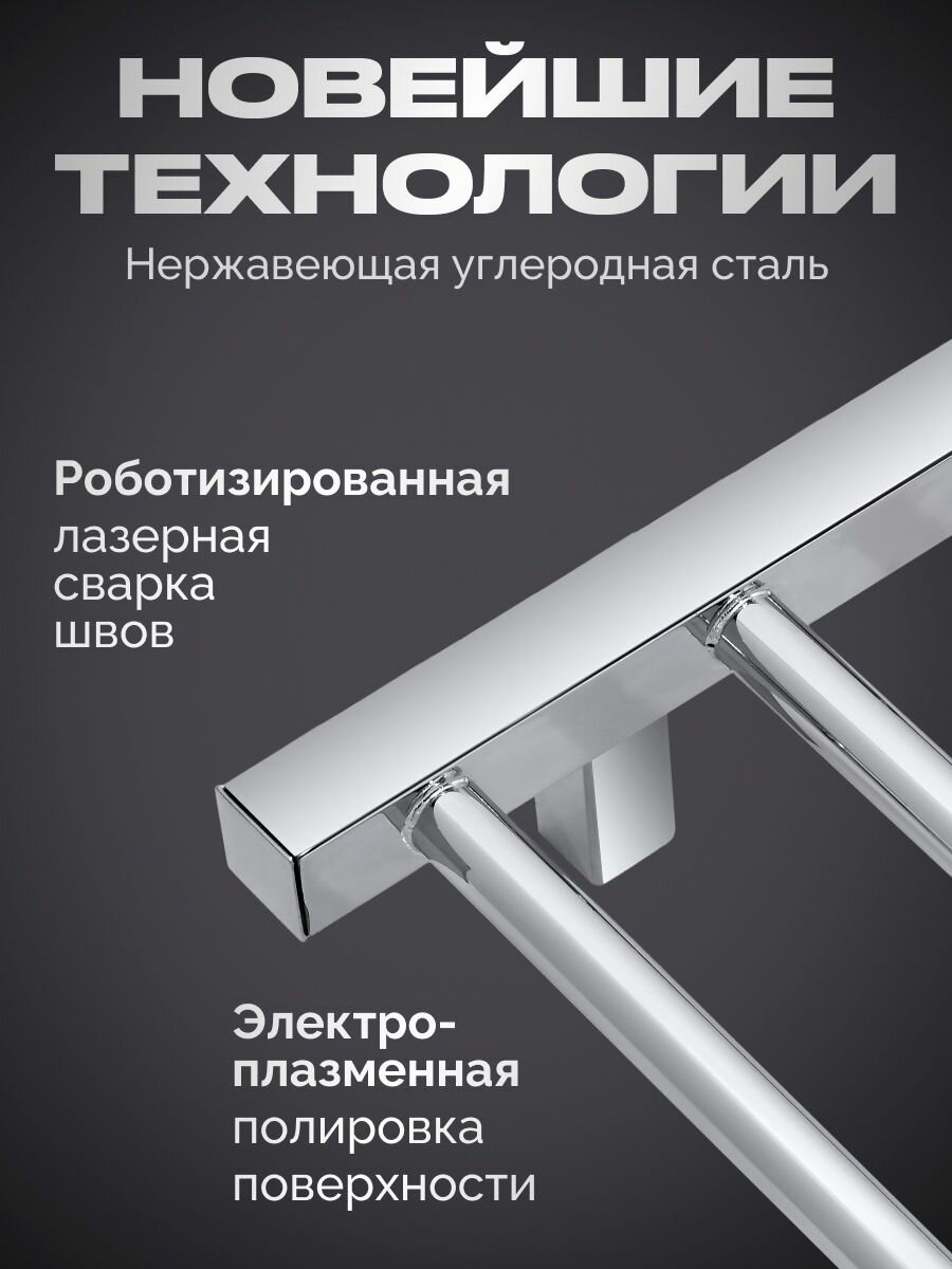 Электрический полотенцесушитель Baumark, сталь, 80x9x50 см, сухой ТЭН — фото 1
