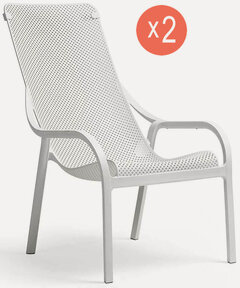 Изображение товара Комплект из 2-х садовых кресел Nardi Net Lounge Set, цвет белый