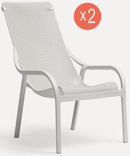 Изображение товара Комплект из 2-х садовых кресел Nardi Net Lounge Set, цвет белый