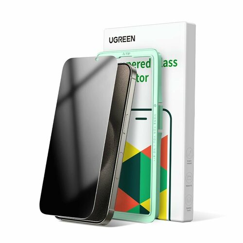 Защитная пленка на экран UGREEN SP409 25622 Privacy Screen Tempered Protective Film For iPhone15 Pro 61 inch 25D 1 шт Цвет прозрачный 1199₽