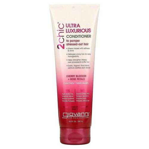 Giovanni 2chic ультралюксовый кондиционер для ухода за уставшими волосами цветы вишни и лепестки роз 250 мл 2830₽