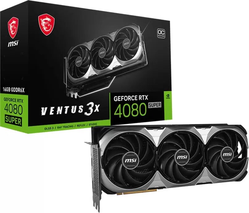 Видеокарта MSI GeForce RTX 4080 SUPER 16G VENTUS 3X OC, Retail