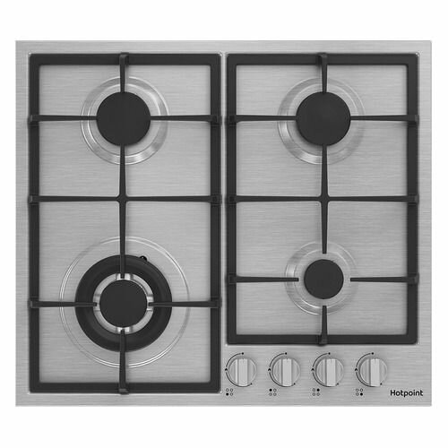 фото Газовая варочная панель HOTPOINT HGMT 642 W IX, независимая, серебристый