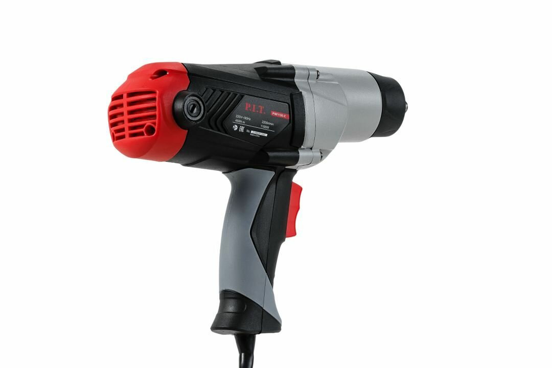 Изображение Гайковерт сетевой P.I.T PIW1100-С (в кейсе 1100Вт, 2200 об/мин, 1/2, 450Нм, ударный, наб. головок)