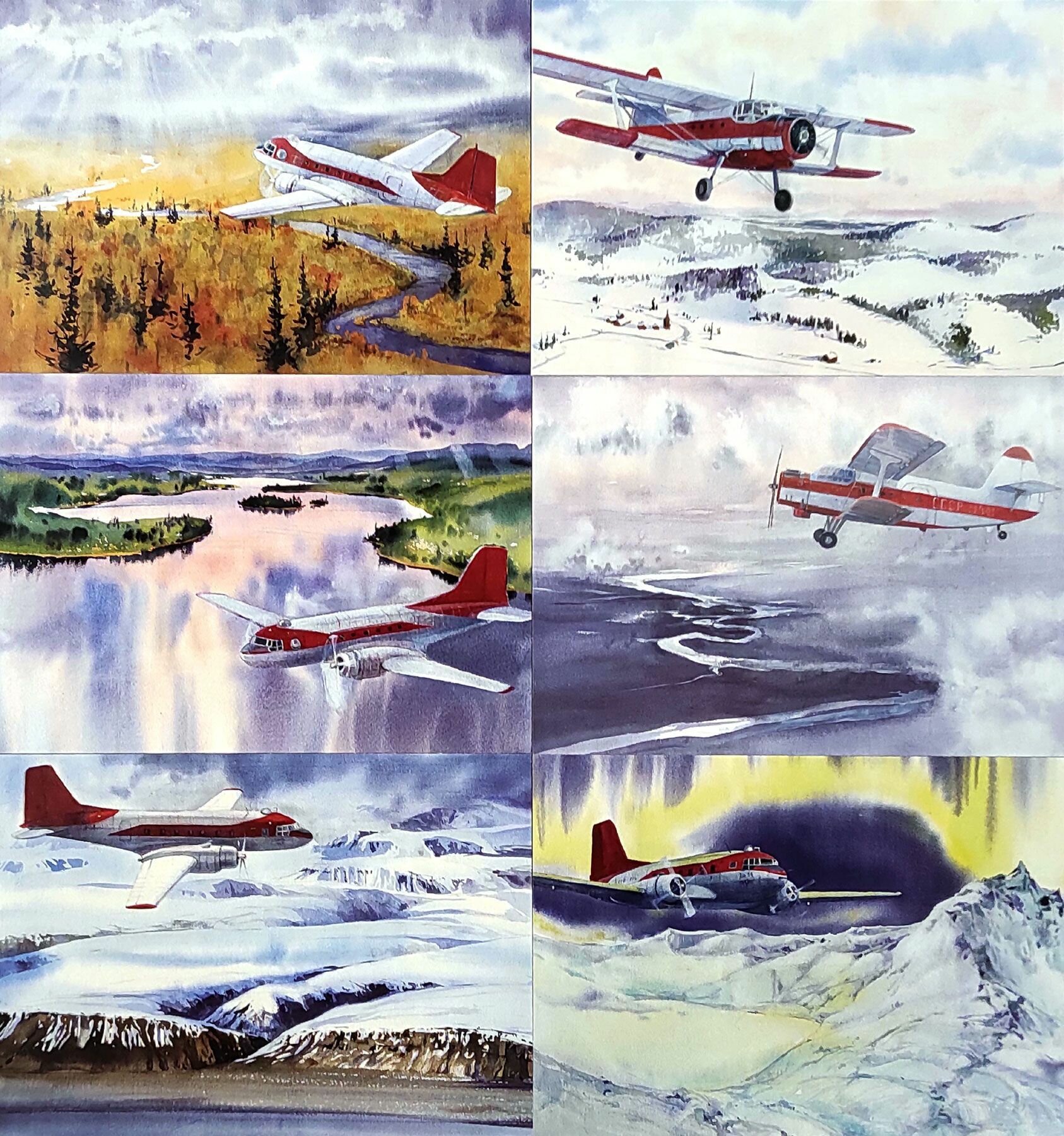 Анна Михайлова. Небо Севера. Набор из 12 открыток — фото 1