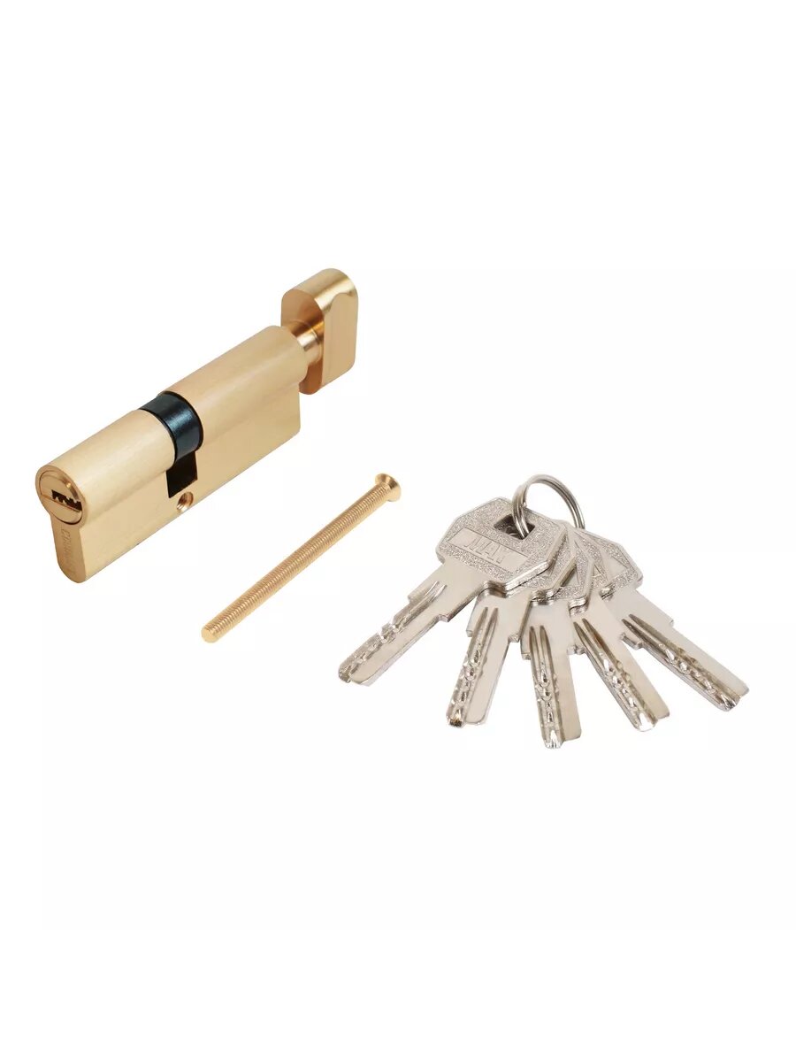 фото Личинка замка (цилиндровый механизм) Стандарт MAX 80 мм (35х45В) SB 5 ключей ключ/вертушка