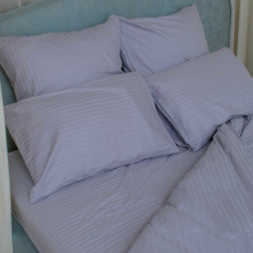 Наволочки Светло-серый Страйп сатин, 50х70, 2 шт.