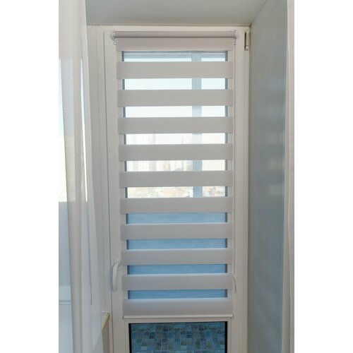 Рулонные шторы 120х200 см день ночь серые жалюзи на окна 4574₽