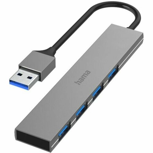 Разветвитель USB 30 Hama H-200114 4порт серый 00200114 120000₽