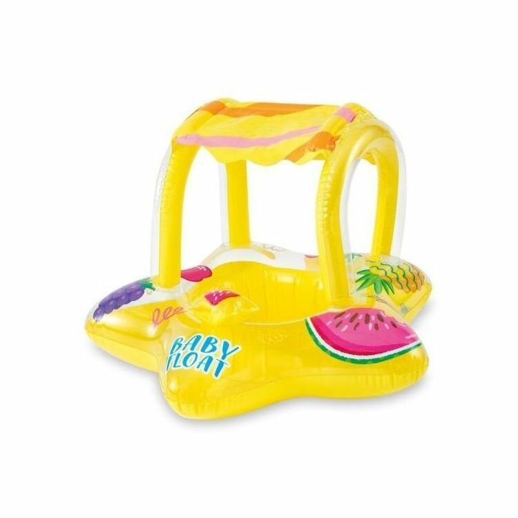 Надувной круг детский Intex с трусами и навесом Kiddie float 81х79 см 1-2 года, до 15 кг, 56573