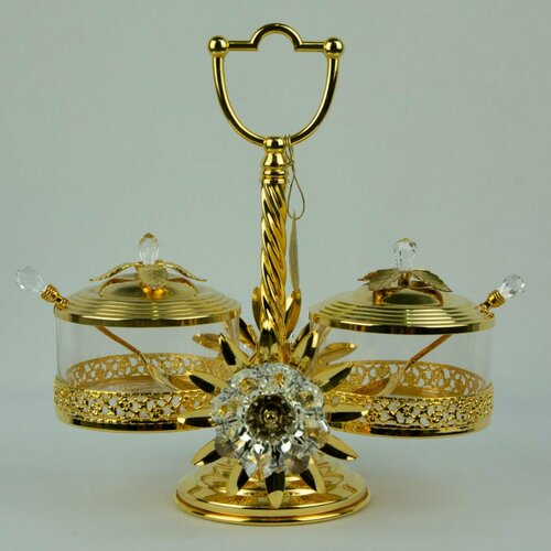 Менажница (сахарница) Царский цветок, высота 21 см