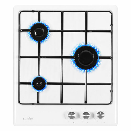 Газовая варочная поверхность Simfer H45V30W411 (автоподжиг, белая)