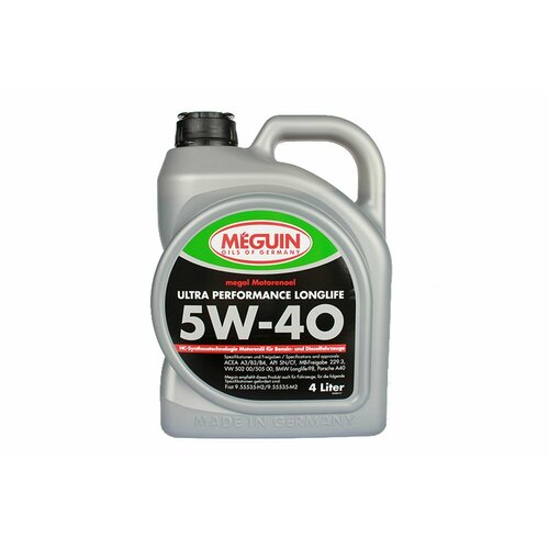 Синтетическое моторное масло Meguin Ultra Performance Longlife 5W-40, 4 л, 1 шт.
