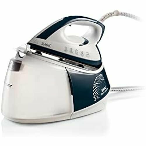 Простой утюг Ariete 5573 мгновенный парогенератор давление насоса 6 бар цифровой дисплей 2400 Вт транспортировочный утюг емкость 15 л сухой утюг белый 2681800₽