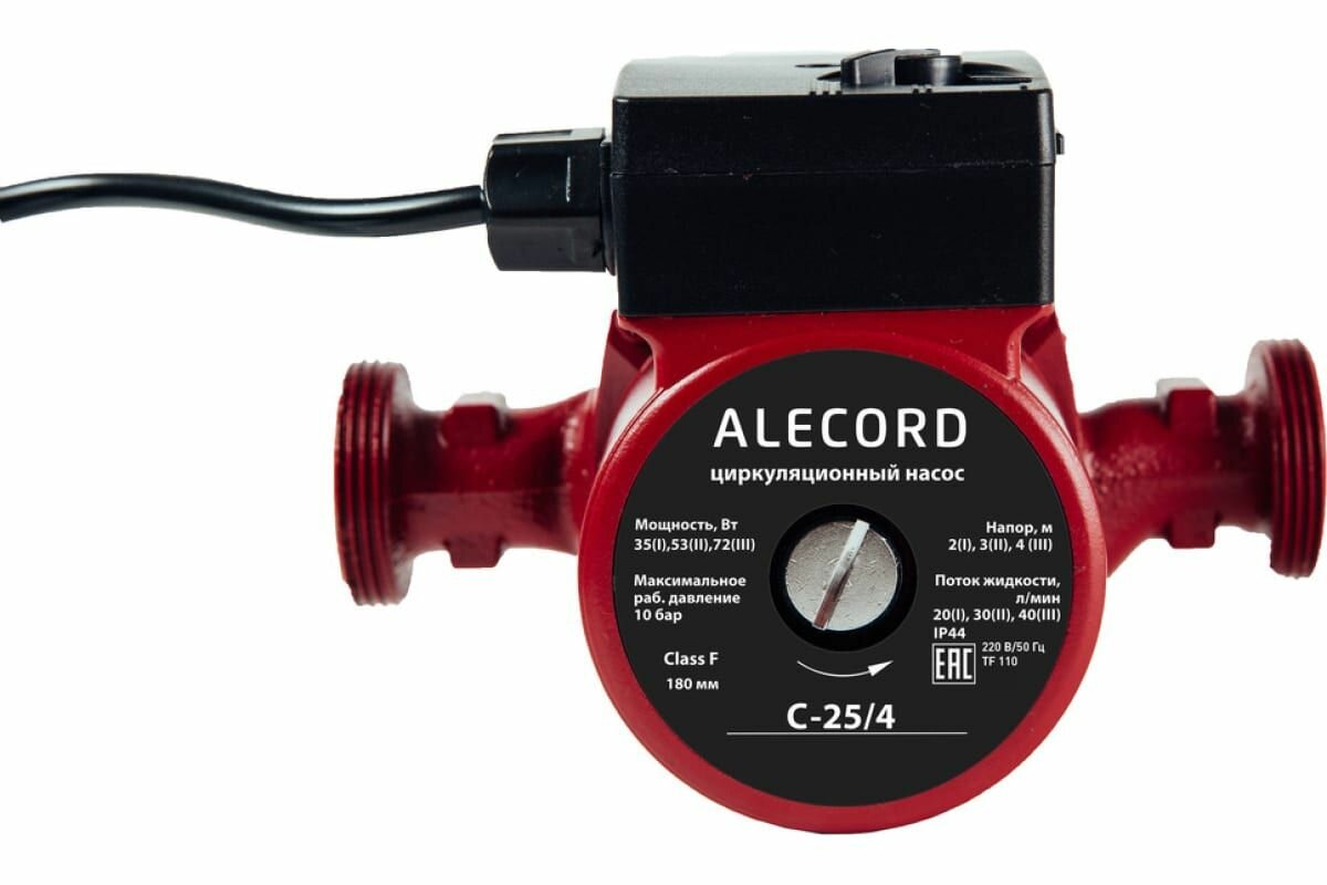 Циркуляционный насос Alecord C 25/4 с кабелем 4640039482536