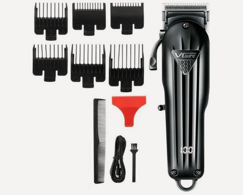 Изображение товара Профессиональная машинка для волос и бороды VGR, 6 сменных насадок, аккумулятор