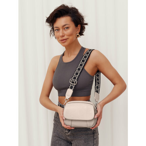 Сумка кросс-боди , фактура зернистая, розовый