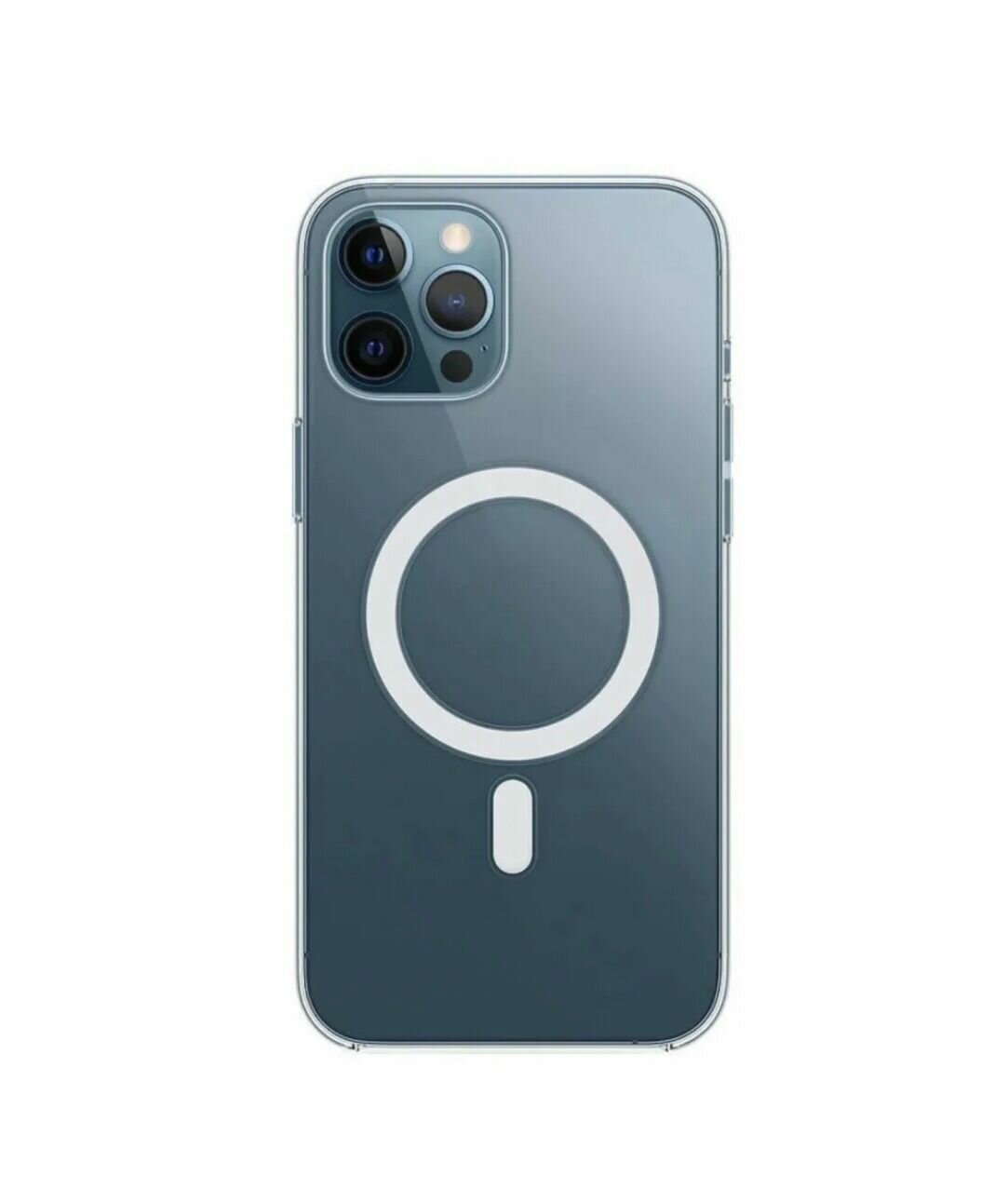 Чехол для iPhone 13 (6.1") пластиковый Magnetic Прозрачный — фото 1