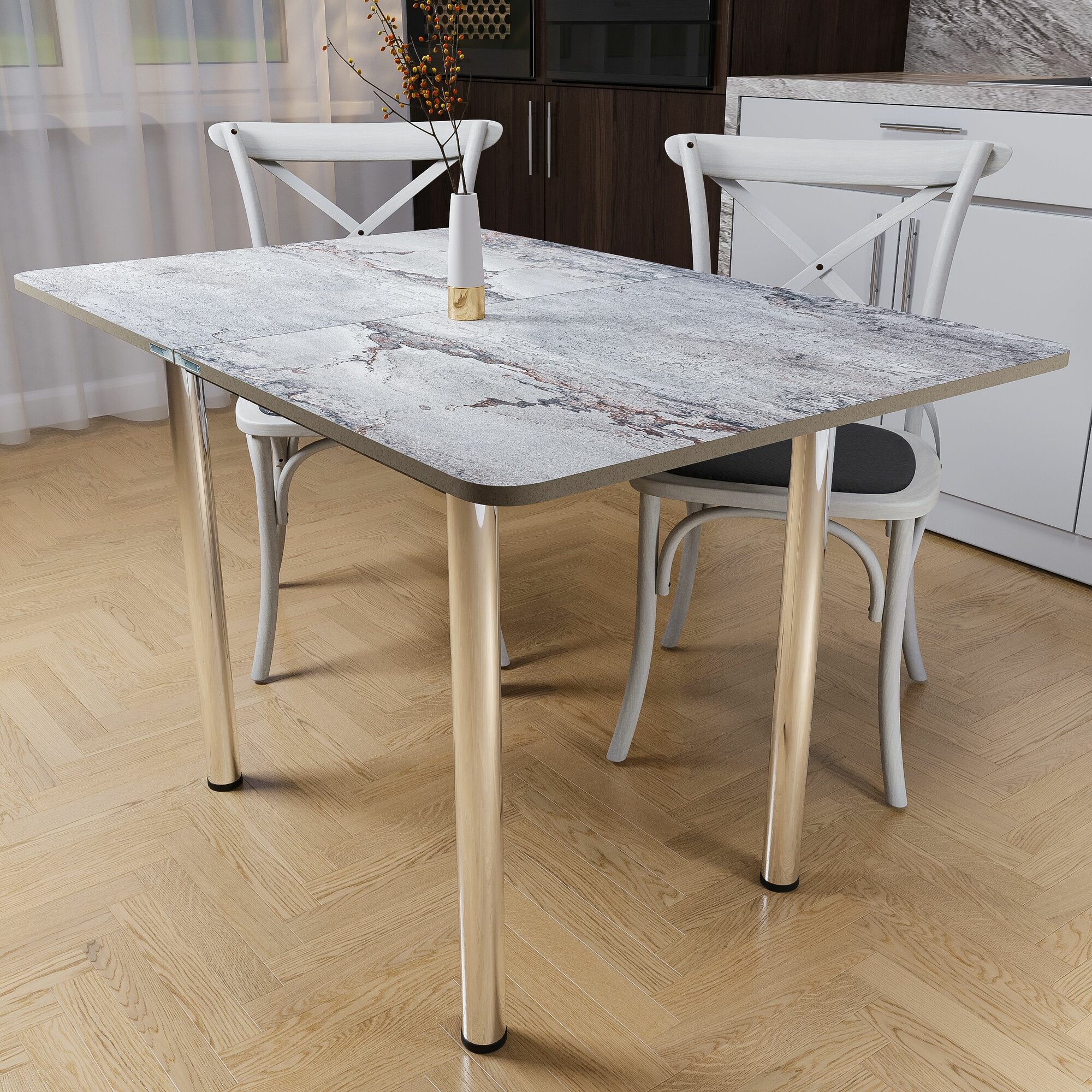 фото Стол обеденный прямоугольный раскладной Ломберный, 58-116х77х74