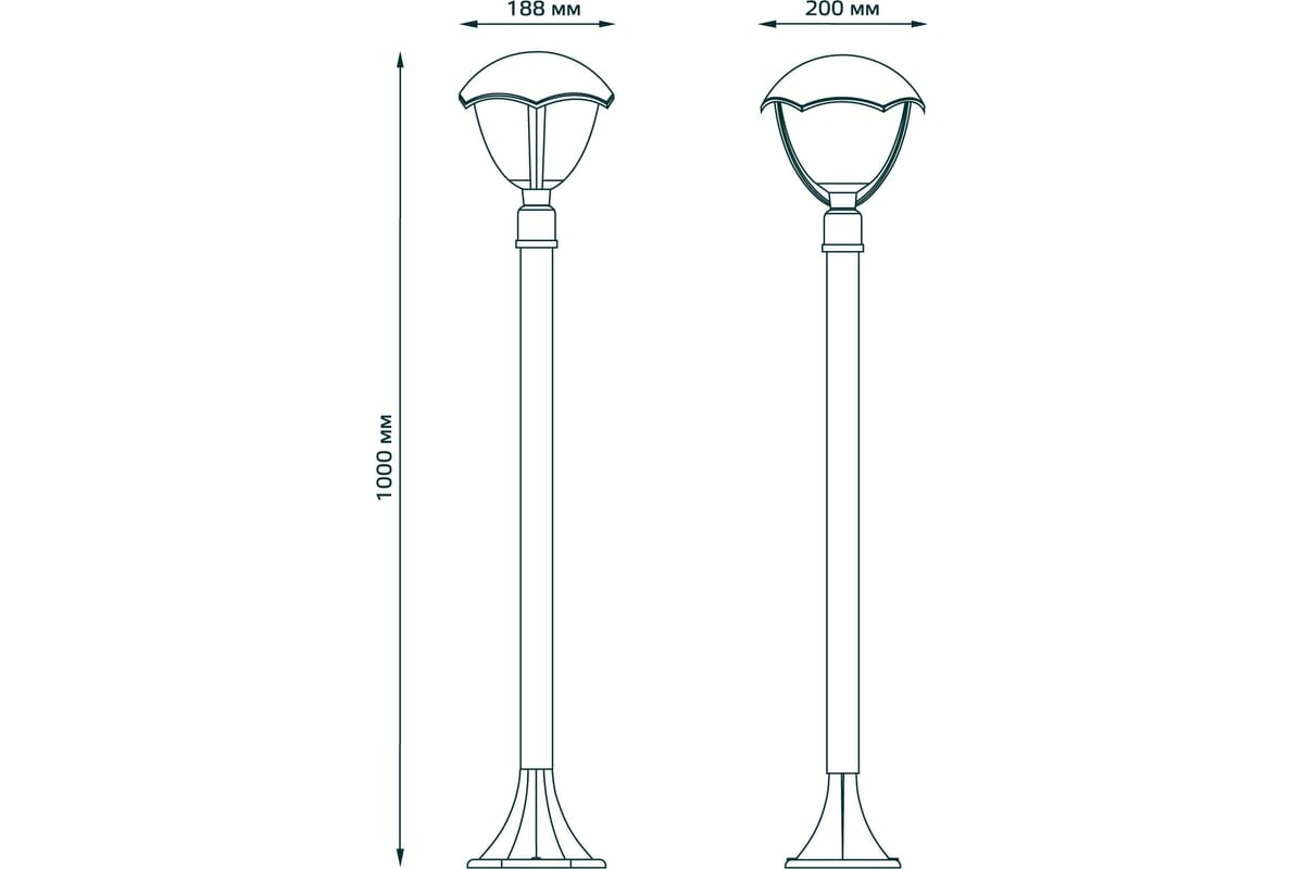 Наземный высокий светильник Gauss Aura GD030 - фото №5