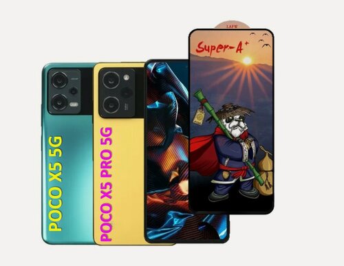 Изображение товара Защитное стекло для Xiaomi POCO X5 Pro 5G / Xiaomi POCO X5 5G (Сяоми Икс 5 Про 5 Джи) Полноэкранное защитное стекло с олеофобным покрытием PREMIUM