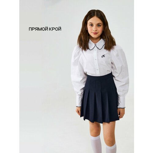 фото Школьная блуза acoola, размер 158, белый