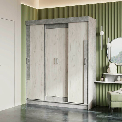 Изображение товара Шкаф-купе Стендмебель Гамма ШК 01, ЛДСП, 210 см x 159,8 см x 52 см