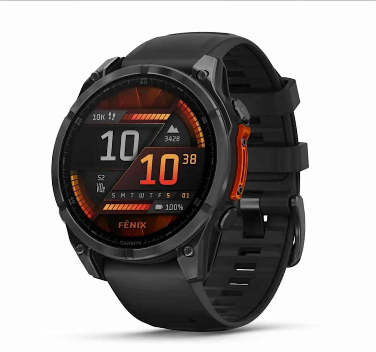 Часы Garmin Fenix 8 - 47 мм AMOLED Slate Gray with Black Silicone Band (010-02904-00)